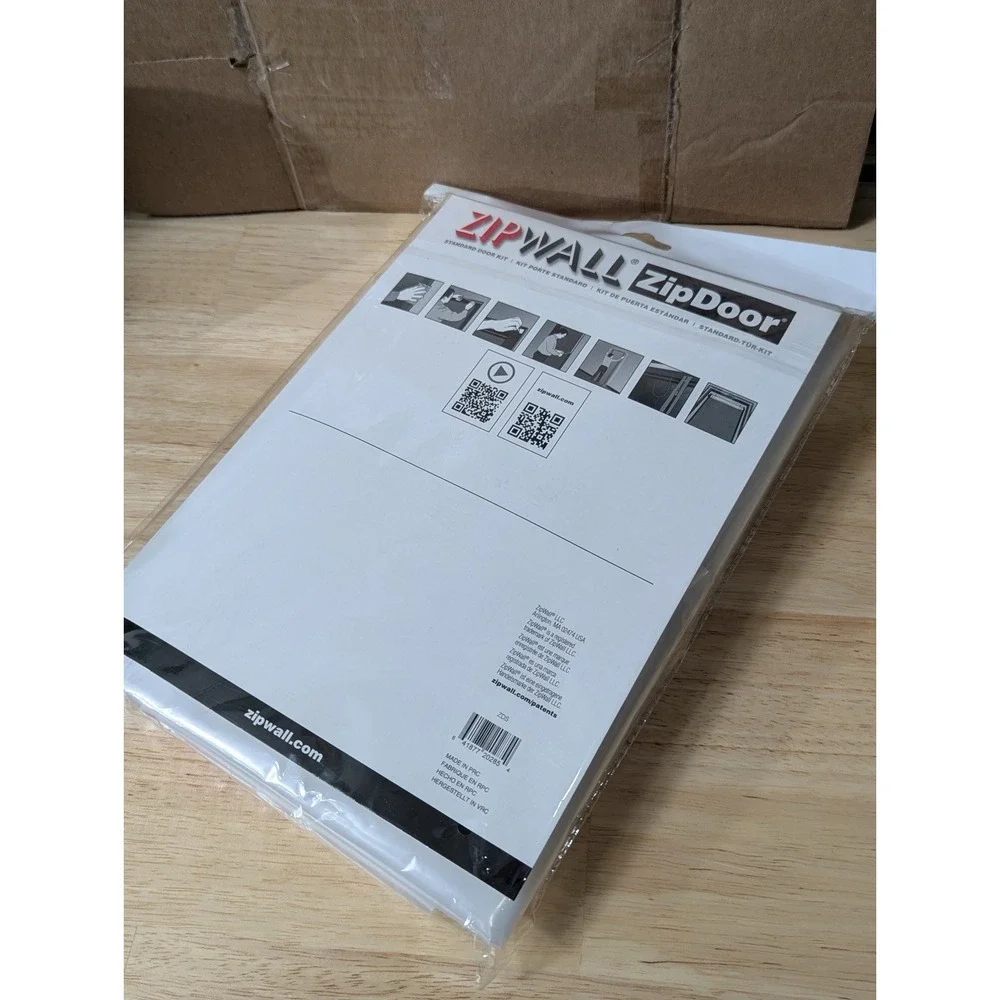 ZipWall ZipDoor Standard Door Kit‎ Dust Barrier 4ft x 7.5ft Sealed New